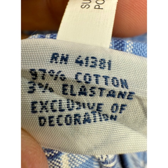 Polo Ralph Lauren Shirt Mens 5XB Blue Plaid Stretch Oxford Plaid Button Up - Picture 6 of 10